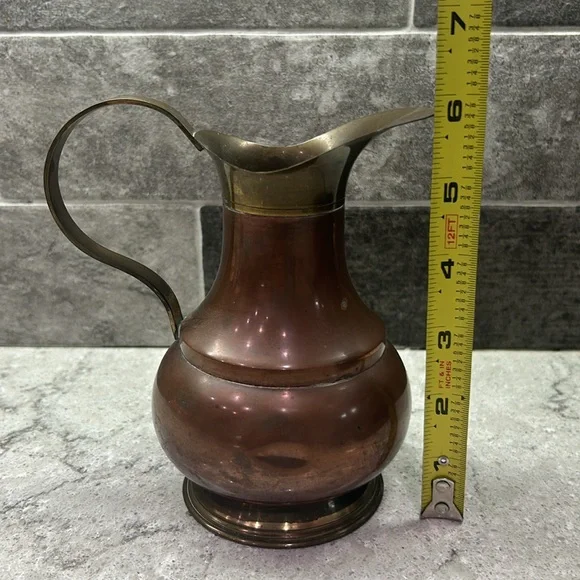 6” Brass Pitcher - Picture 2 of 11